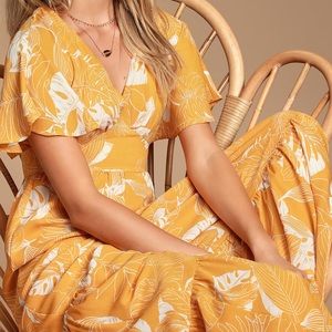 Savannah Golden Yellow Maxi Dress